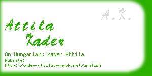 attila kader business card